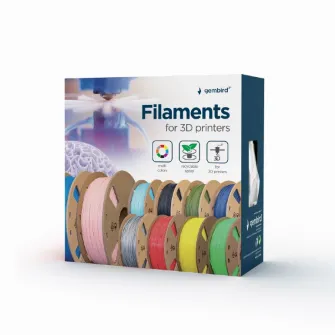 Gembird TPE flexible filament, Yellow, special thermopolymer allows to obtain materials similar to rubber, 1.75mm, 1kg