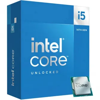 Intel Core i5-14600K, S1700, 2.6-5.3GHz, 14C (6P+8Е) / 20T, 24MB L3 + 20MB L2 Cache, Intel UHD Graphics 770, 10nm 125W, Unlocked, Retail (without cooler)