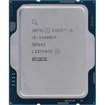 Intel Core i5-14600KF, S1700, 2.6-5.3GHz, 14C (6P+8Е) / 20T, 24MB L3 + 20MB L2 Cache, No Integrated GPU, 10nm 125W, Unlocked, tray