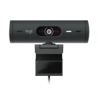 Logitech Brio 500 Full HD webcam, 1080p, autofocus, auto light correction, dFoV: 90°/78°/65°, 4MP, Glass lens, stereo mic, USB-C, GRAPHITE