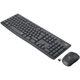 Logitech Wireless Combo MK295 Silent, Multimedia Keyboard & Mouse, Graphite, RUS, USB, Retail
