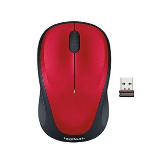 Logitech Wireless Mouse M235 Red, оптическая мышь, наноприемник, красный/черный, розничная торговля