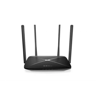 MERCUSYS AC12G  AC1200 Dual Band Wireless Gigabit Router, 867Mbps at 5Ghz + 300Mbps at 2.4Ghz, 802.11ac/a/b/g/n, 1 Gigabit WAN + 3 Gigabit LAN, 4 external antennas