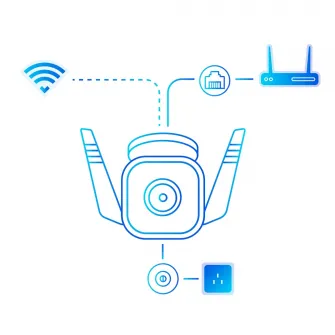 Outdoor IP Security Camera  TP-LINK Tapo TC65, White, (2304 x 1296) Ultra-High Definition, Wired or Wi-Fi, IP66 Weatherproof, Two-Way Audio, Motion Detection and Notifications, Infrared Night Vision Sensor, MicroSD up to 128GB