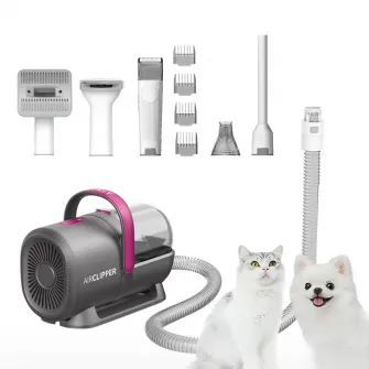 Petkit FurWaker 5-in-1 Pet Grooming Kit, Brushing, trimming and vacuum all at once, 5 professional grooming and vacuum tools, white