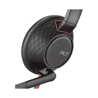 Poly Blackwire 5220 Stereo USB-C On-ear Headset +3.5mm Plug +USB-C/A Adapter, 20 Hz to 20 kHz, noise-cancelling microphone 100 Hz to 10 kHz, DSP, SoundGuard Digital, Call answer/end; Mute; Volume +/-,  travel case, cable length 217 cm, Black