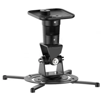 PureMounts PM-SPIDER-PLUS-B Suspension Bracket for Projector, Ceiling to Projector 225mm, tilt: +/- 180°, swivel:180°, rotade: 360°, max 15kg, Black
