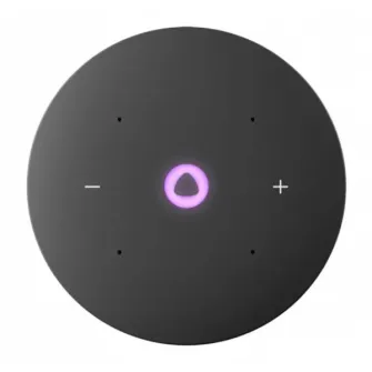 Smart Speaker (YNDX-00027BLK)  Yandex Station MINI 3 with Alisa, Black, LED Display, Smart Home Control Center, No Hub Required, Wi-FI-AC + BT5.0, Alisa Assistant built-in, 12W, Sensor buttons, 3 Microphones
