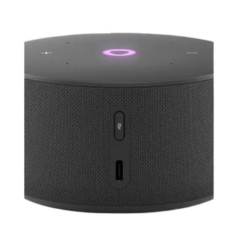 Smart Speaker (YNDX-00027BLK)  Yandex Station MINI 3 with Alisa, Black, LED Display, Smart Home Control Center, No Hub Required, Wi-FI-AC + BT5.0, Alisa Assistant built-in, 12W, Sensor buttons, 3 Microphones