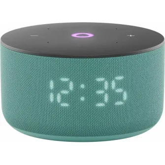 Smart Speaker (YNDX-00027TRQ)  Yandex Station MINI 3 with Alisa, Turquoise, LED Display, Smart Home Control Center, No Hub Required, Wi-FI-AC + BT5.0, Alisa Assistant built-in, 12W, Sensor buttons, 3 Microphones