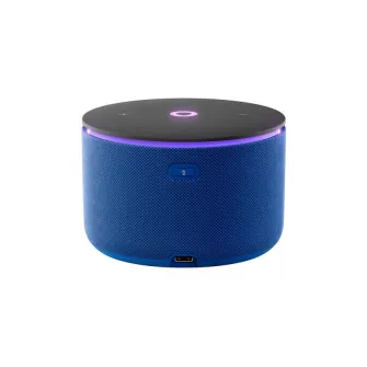 Smart Speaker (YNDX-00059BLU)  Yandex Station MINI 3 Pro with Alisa, Blue, LED Display, Smart Home Control Center, No Hub Required, Zigbee, Wi-FI-AC + BT5.0, Alisa Assistant built-in, 18W, Sensor buttons, 3 Microphones
