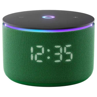 Smart Speaker (YNDX-00059GRN)  Yandex Station MINI 3 Pro with Alisa, Green, LED Display, Smart Home Control Center, No Hub Required, Zigbee, Wi-FI-AC + BT5.0, Alisa Assistant built-in, 18W, Sensor buttons, 3 Microphones