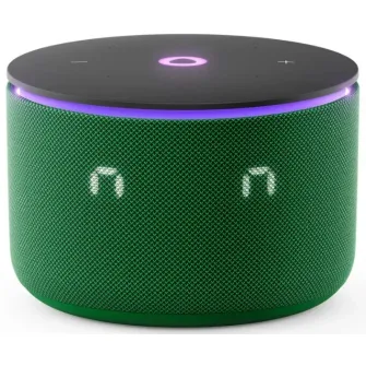 Smart Speaker (YNDX-00059GRN)  Yandex Station MINI 3 Pro with Alisa, Green, LED Display, Smart Home Control Center, No Hub Required, Zigbee, Wi-FI-AC + BT5.0, Alisa Assistant built-in, 18W, Sensor buttons, 3 Microphones