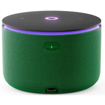 Smart Speaker (YNDX-00059GRN)  Yandex Station MINI 3 Pro with Alisa, Green, LED Display, Smart Home Control Center, No Hub Required, Zigbee, Wi-FI-AC + BT5.0, Alisa Assistant built-in, 18W, Sensor buttons, 3 Microphones