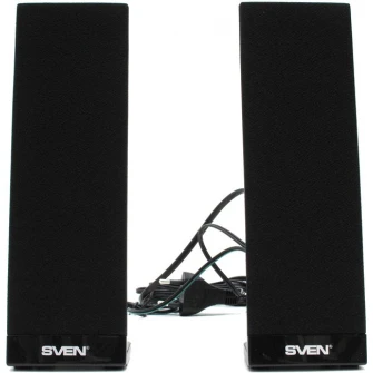 SVEN 230 Black,  2.0 / 2x2W RMS, headphone jack