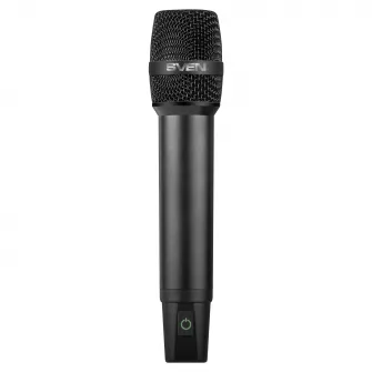 SVEN MK-742, two wireless dynamic microphones, Li-Ion 180mAh, 2.4GHz radio / 6.3 mm plug, up to 25 m distance, up to 12 hours, pop filter, black