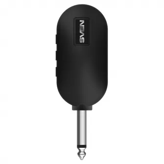 SVEN MK-742, two wireless dynamic microphones, Li-Ion 180mAh, 2.4GHz radio / 6.3 mm plug, up to 25 m distance, up to 12 hours, pop filter, black