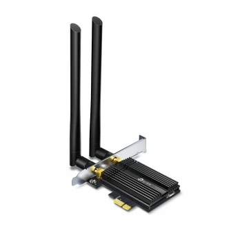 TP-LINK Archer TX50E  AX3000 Wi-Fi 6 + Bluetooth PCI Express Adapter, 2402Mbps on 5GHz + 574Mpbs on 2.4GHz, 802.11ax/ac/n/g/b/a, 2 Dual Band detachable аntennas, Bluetooth 5.0