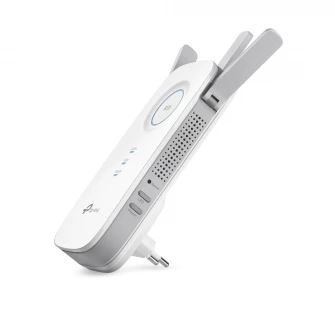 TP-LINK RE450  AC1750 Wireless Wall Plugged Range Extender, Atheros, 1300Mbps on 5GHz +  450Mbps on 2.4GHz, 802.11ac/n/g/b, 1 Gigabit Lan Port, Ranger Extender mode, Access Control, Concurrent Mode boost both 2.4G/5G, WPS, 3 external antennas