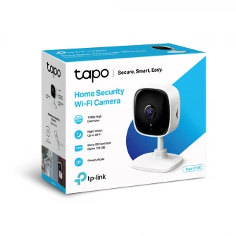 TP-LINK Tapo C110, белый, IP-камера, Wi-Fi, разрешение видео: 1080p, объектив с углом обзора 114, 1/2,8, F/NO: 2,0; Фокусное расстояние: 3,3 мм, двусторонняя аудиосвязь, обнаружение движения, оповещения. Режим конфиденциальности, ночное видение, MicroSD д