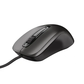 Оптическая мышь Trust Carve, 1200 dpi, 3 кнопки, USB, черная