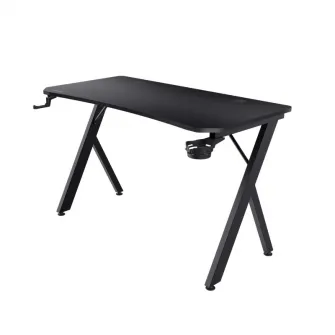 Trust Gaming Desk GXT 700 Omnius, 120x60cm desk, Steel frame, anti-scratch top layer with carbon look, cup and headphone holders, black