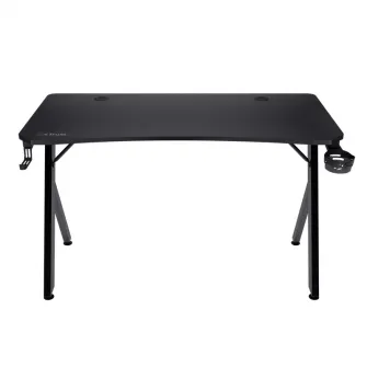 Trust Gaming Desk GXT 700 Omnius, 120x60cm desk, Steel frame, anti-scratch top layer with carbon look, cup and headphone holders, black