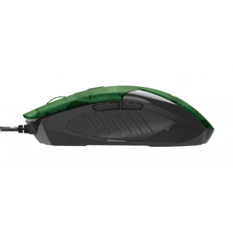 Trust Gaming GXT 781 Rixa Camo Mouse  Mouse Pad, 800–3200 dpi, 6 чувствительных кнопок, светодиодная подсветка с эффектом дыхания в 4 цветах, 1,8 м USB, камуфляж
