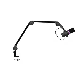Trust GXT 255+ ONYX professional studio-grade microphone with arm, shock mount, pop filter, adjustable LED lighting rin, Echo cancellation, Cardioid, USB, black