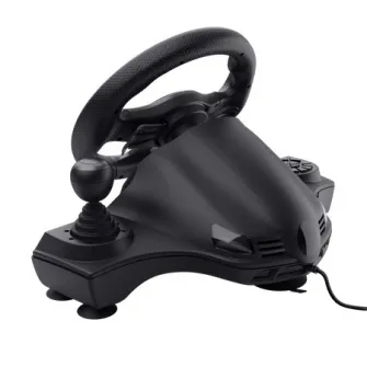 Trust GXT 289 Movi Racing wheel, with vibration feedback and pedals (throttle, brake) for a realistic racing experience, Number of buttons - 25, Gear control - flippers, Adjustable steering sensitivity, Autocentering function, Pressure sensitive triggers,