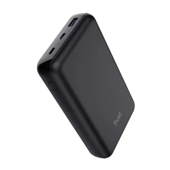 Trust Laro 100W USB-C Laptop Powerbank, High-capacity 100W powerbank to fast-charge your USB-C laptop or MacBook on the go, Quick Charge 3.0, auto-detect, USB PD 3.0 + PPS, Black