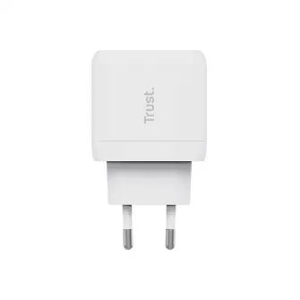 Trust Maxo 45W Universal USB-C Charger,  Charging technology USB-C, USB PD 3.0 + PPS, output (5, 9, 12, 15, 20V; max 3A), with included 2m USB-C cable, White