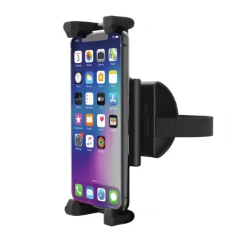 Trust Rheno Phone And Tablet Headrest Car Holder, Universal car holder for phones and tablets to attach to your headrest, Adjustable fixing clamp firmly holds most phones and tablets (115-228mm wide)