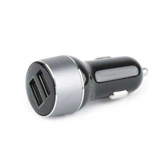 USB Car Charger Quick Charge QC3.0 - EnerGenie EG-U2QC3-CAR-01, 2x USB ports, Input 12-24V DC, Output: 1x 5V DC, max. 2.1A, 1xUSB QC 3.0: 12V DC, max 1.5A  (or the same 5V DC, max 2.1A), Black