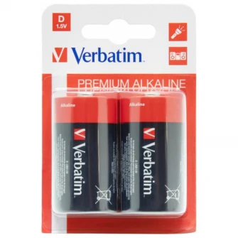 Verbatim Alcaline Battery  D, 2pcs