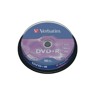 Verbatim DataLifePlus DVD+R AZO 4.7GB 16X MATT SILVER SURFAC - Spindle 10pcs.