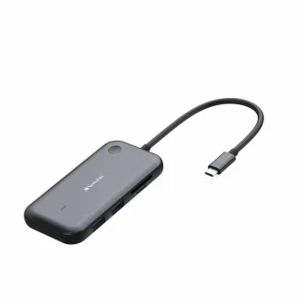 Verbatim USB-C Wireless Display Adapter ''Share My Screen 1080p'' with Hub WDA-01, 10 meter wireless range, 2 x USB-A 3.2 Gen1 up to 5Gbps, SD/microSD, HDMI, VGA, cable length 15cm, 193 g