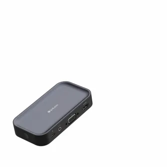 Verbatim USB-C Wireless Display Adapter ''Share My Screen 1080p'' with Hub WDA-01, 10 meter wireless range, 2 x USB-A 3.2 Gen1 up to 5Gbps, SD/microSD, HDMI, VGA, cable length 15cm, 193 g
