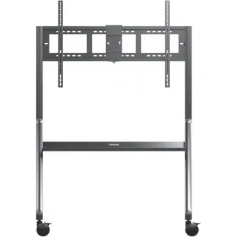 VIEWSONIC VB-STND-009, Gray, Mobile Slim Trolley Cart Stand for ViewSonic 55'' to 98'' ViewBoard Interactive Displays and Presentation Displays, Wall mount bracket: 150kg Max