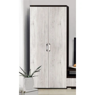 Шкаф Ambianta Duet 850x1950mm Gri-Alb Samoa