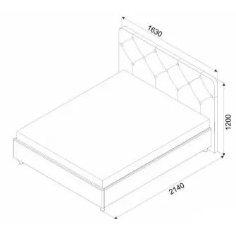 Promo Set Pat Ambianta Cristal 1.4m Gri + Saltea ortopedica Ambianta Somneo Eco 140x200x20