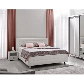 Promo Set Pat Ambianta Rio 1.8m Alb + Saltea ortopedica Ambianta Somneo Lux 180x200x23.5