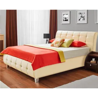 Promo Set Pat Ambianta Samba 1.8m Beige + Saltea ortopedica Ambianta Somneo Lux 180x200x23.5