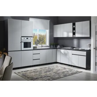 Set bucatarie Ambianta Astra 3.3x2.5 m Alb + servicii de modelare si vizualizare CADOU