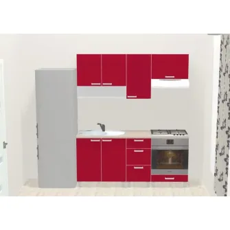 Set bucatarie Ambianta Fresh 1.8 m (bordo) + servicii de modelare si vizualizare CADOU