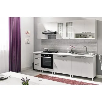 Set bucatarie Ambianta Fresh 2.6 Gri + servicii de modelare si vizualizare CADOU