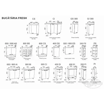 Set bucatarie Ambianta Fresh Cappuccino + servicii de modelare si vizualizare CADOU