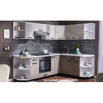 Set bucatarie Ambianta Iris 1.5x2.9 m (alb samoa) + servicii de modelare si vizualizare CADOU