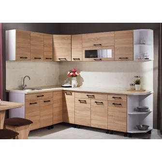 Set bucatarie Ambianta Iris 1.7/2.4 m (bardolino) + servicii de modelare si vizualizare CADOU