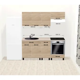 Set bucatarie Ambianta Iris 1.8 m (bardolino) + servicii de modelare si vizualizare CADOU